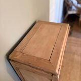 Small Art Deco jam cabinet in carved blonde oak