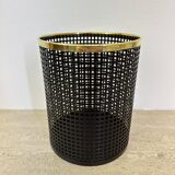 Mid century design perforated metal basket / bin , 1970s
