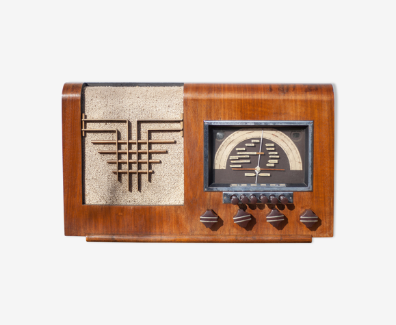 Radio tsf, poste radio ,radio bois, art déco, radio ancienne, radio à  lampes, rétro,déco intérieur | Selency