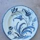Hollow dish, clairefontaine earthenware, indiana decor, 19th century