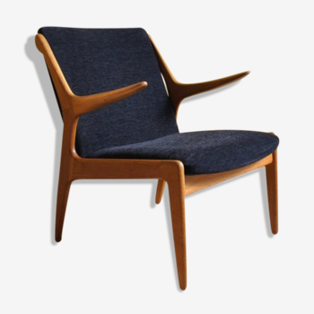 Danish armchair, very singular, Model Strit by Kurt Ostervig for Jason Mobler, Denmark 1955.