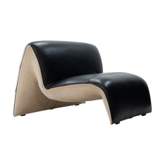 Steiner Paris lounge chair 'Rivoli' in black leather