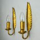 Pair of "leaf" sconces by Ferro Arte, Spain, 1960