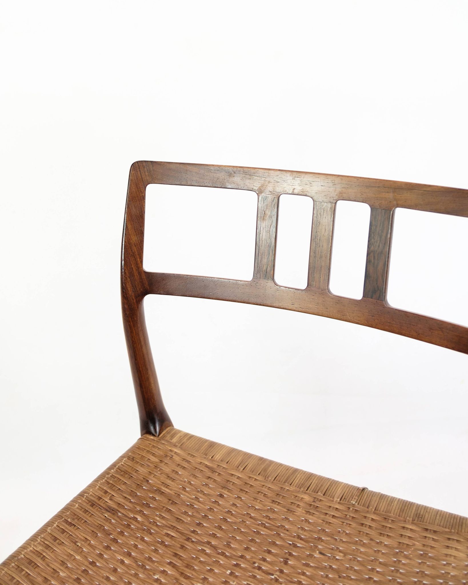Set Of Four Dining Chairs Model 79 In Rosewood By N.O Møller For JL Møller
