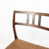 Set Of Four Dining Chairs Model 79 In Rosewood By N.O Møller For JL Møller