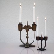 Swedish wooden candleholders from Taserud, 1955, set of 2