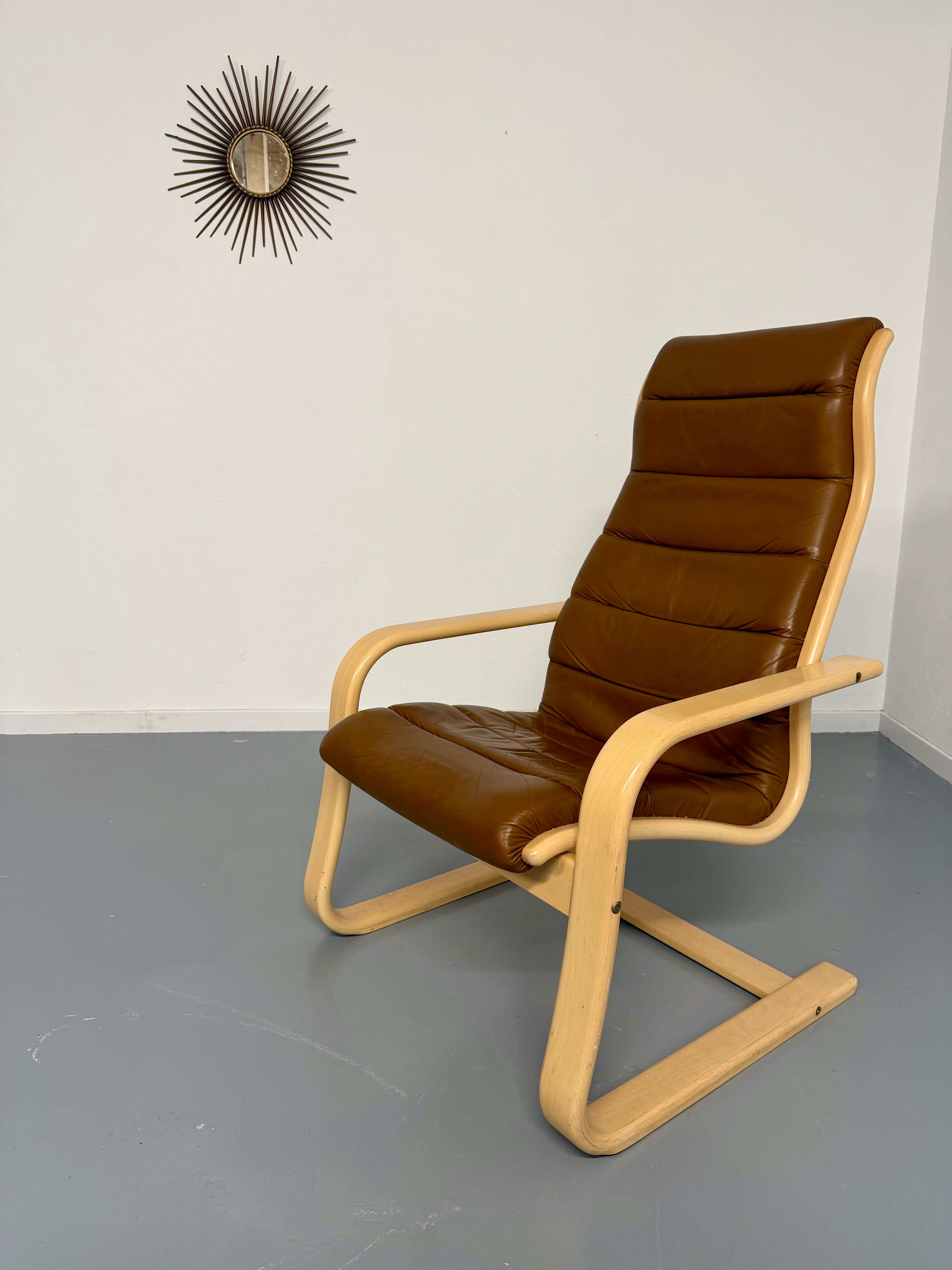 Vintage Swedish lounge chair designed by Yngve Ekström from the 1970s.