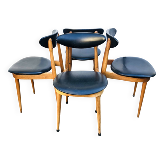 Lot 4 chaises Baumann modèle Licorne