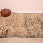 Peach Vintage Moroccan Rug 210 x 270 cm, Berber Wool Rug, Handmade Boho Rug