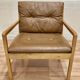 Scandinavian design leather armchair "Bernt Petersen" 1960.