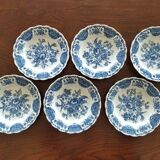 12 assiettes creuses anglaises Ridgway "Windsor" bleu