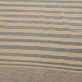 Blue cream wool kilim handwoven modern kilim flat-weave area rug-205x283cm