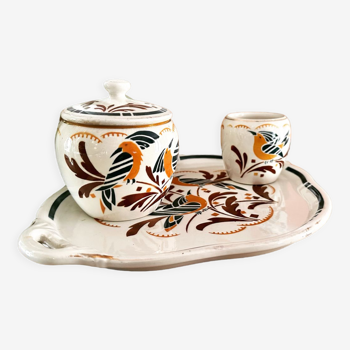 Luneville faience coffee tea set from France