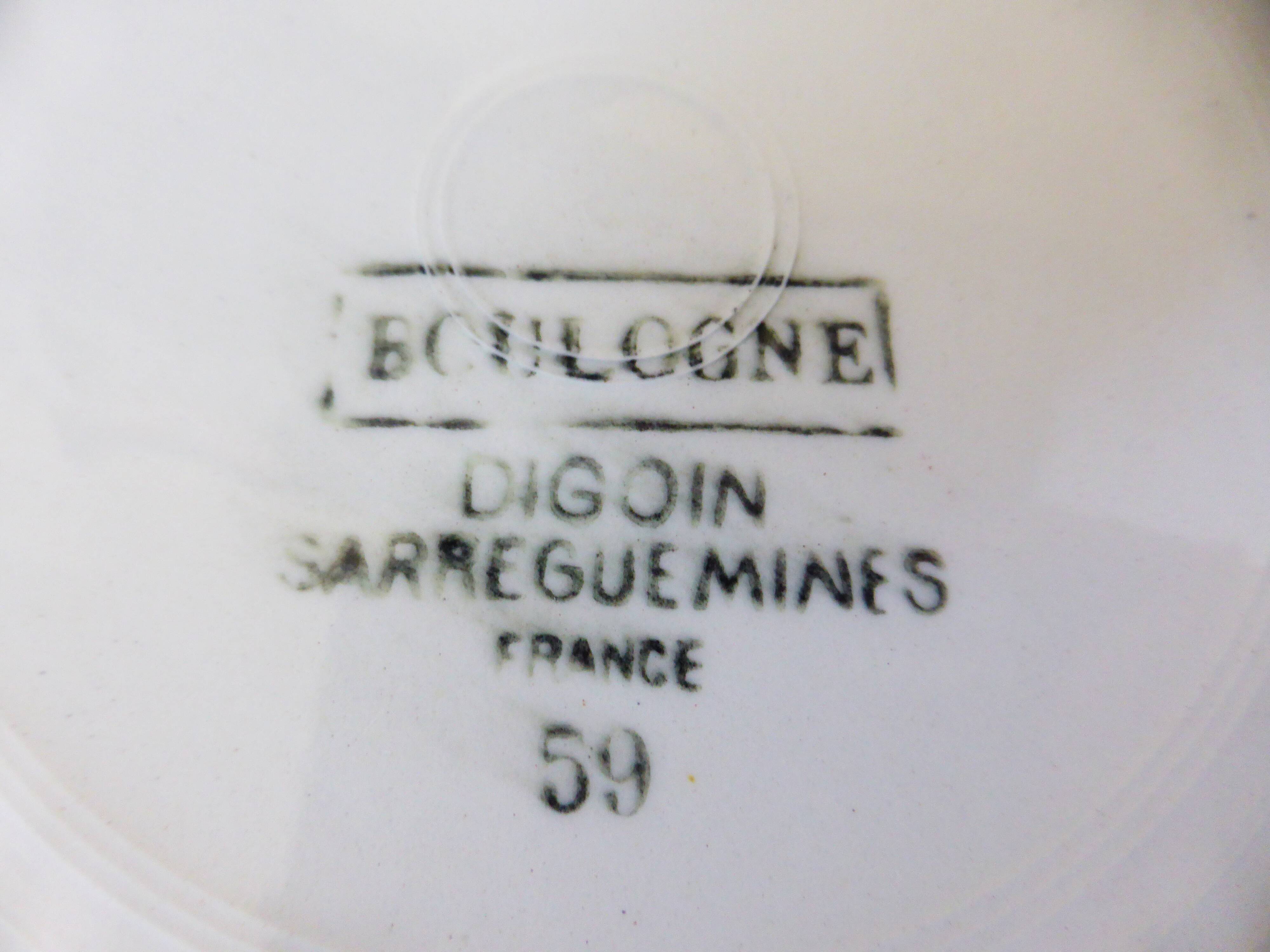 2 vintage deep plates from Digoin Sarreguemines 2107128