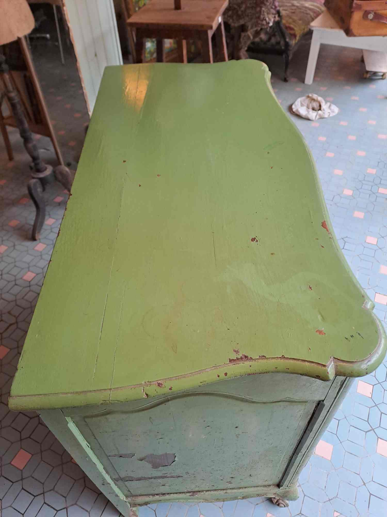 Small sideboard Louis XV look industrial workshop