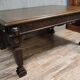 Important Renaissance style table in solid oak, circa 1850