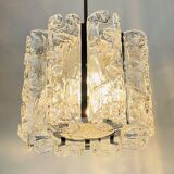 Vintage Ice Murano Chandelier by AV Mazzega, Italy, 1970s