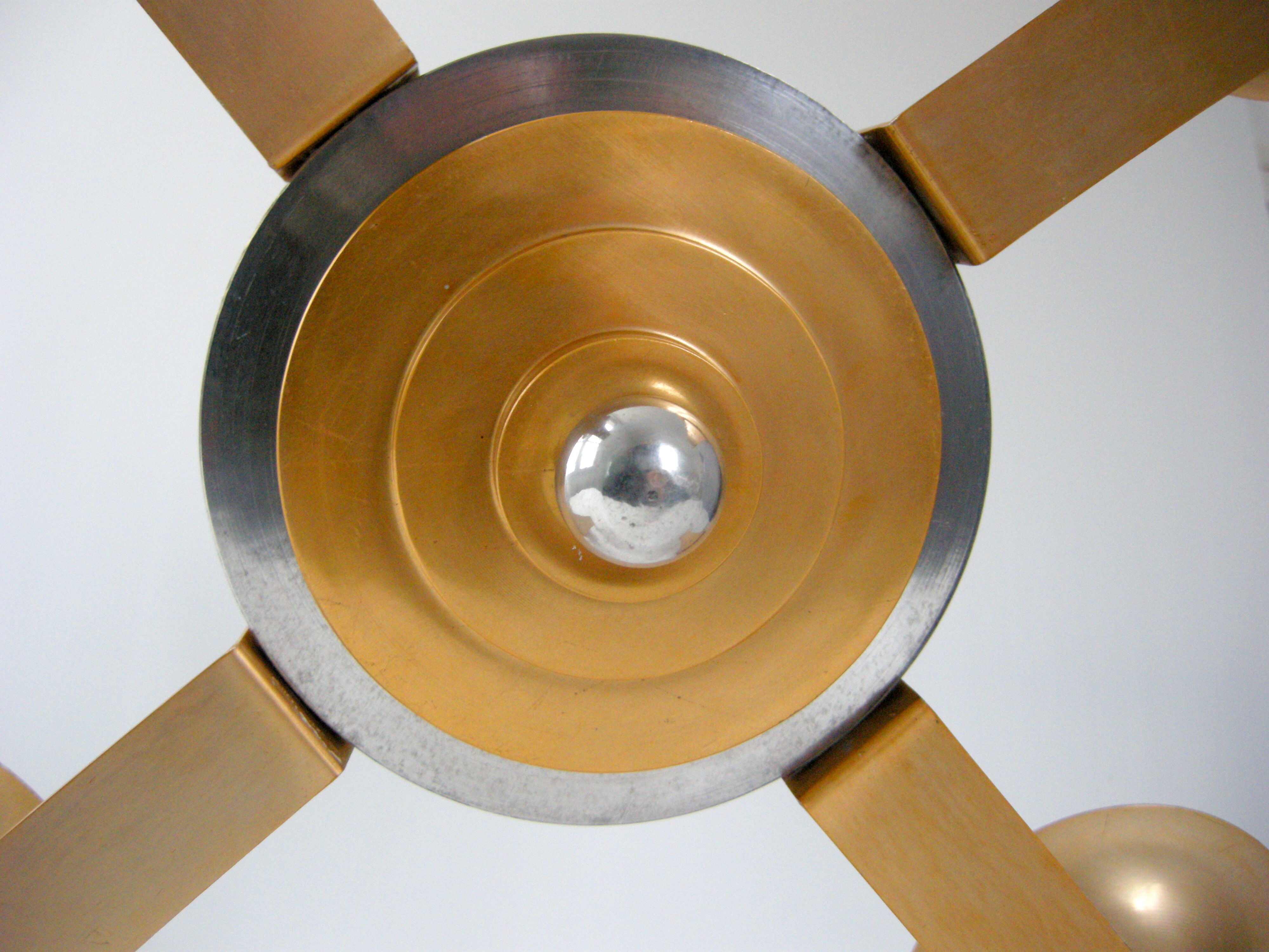 Vintage chandelier 1950 aluminum