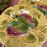 Sarreguemines barbotine service 6 plates and salad bowl