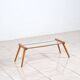Side table by Max Kment in walnut / glass