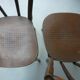 Pair of antique curved wood bistro chairs