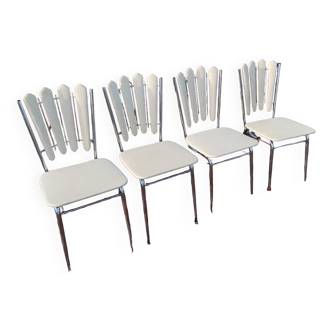 4 chaises tulipe années 60