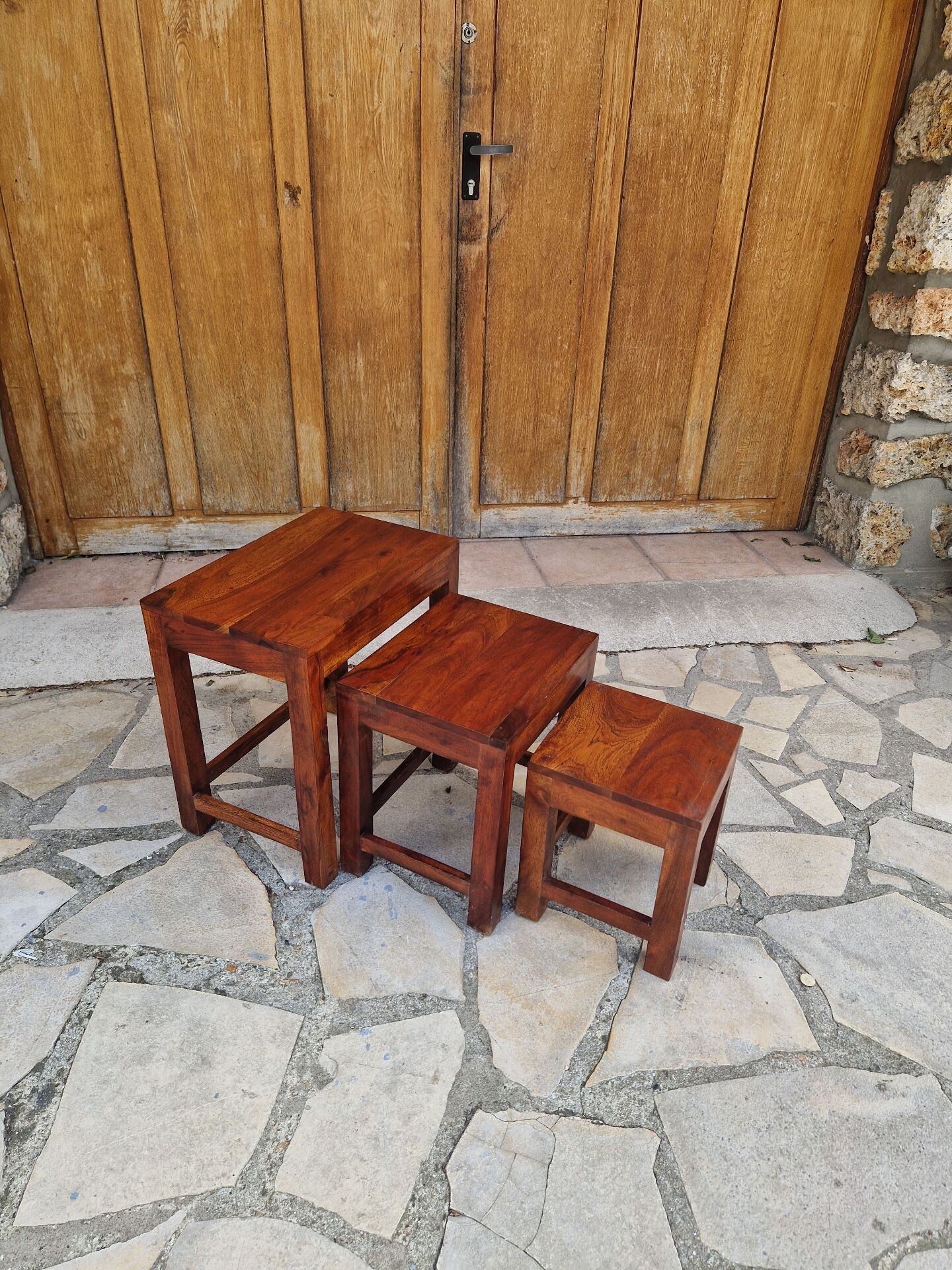 Vintage teak nesting coffee tables