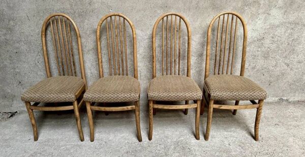 Série Lot de 4 chaises Baumann Eden Vintage assise tissu