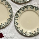 3 flat ironstone plates Choisy le Roi Boulanger / Bordeaux ACC-7337