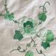 Antique square tablecloth with embroidered appliqué - 107x107 cm - Cotton