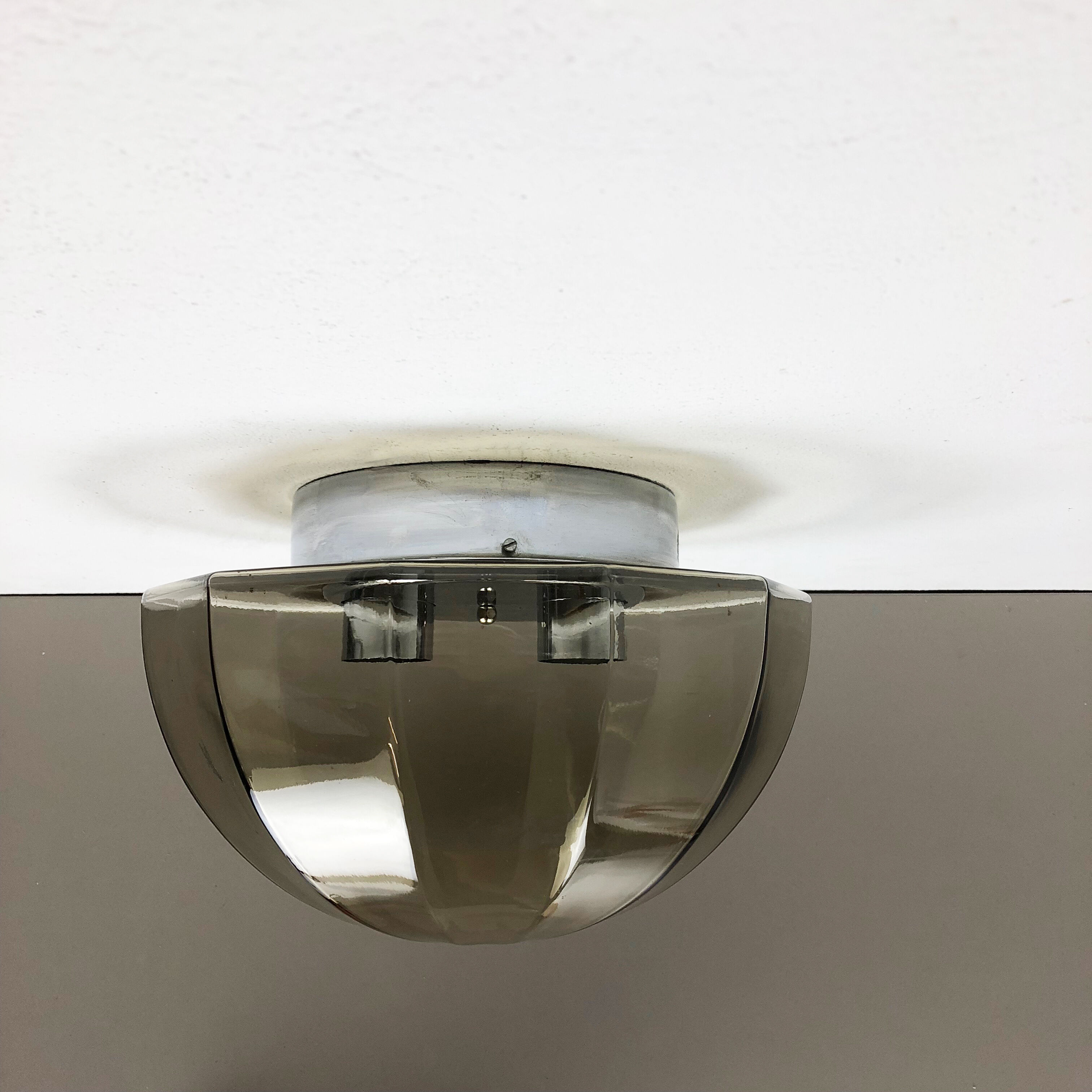 Modernist 1970s German "Globe" Wall Light Made by Glashütte Limburg, Germany