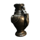 Black ceramic vase caught in naked women's bodies