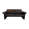 Danish black leather sofa, Skalma