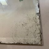 Old bevelled stitched mirror 78x108cm