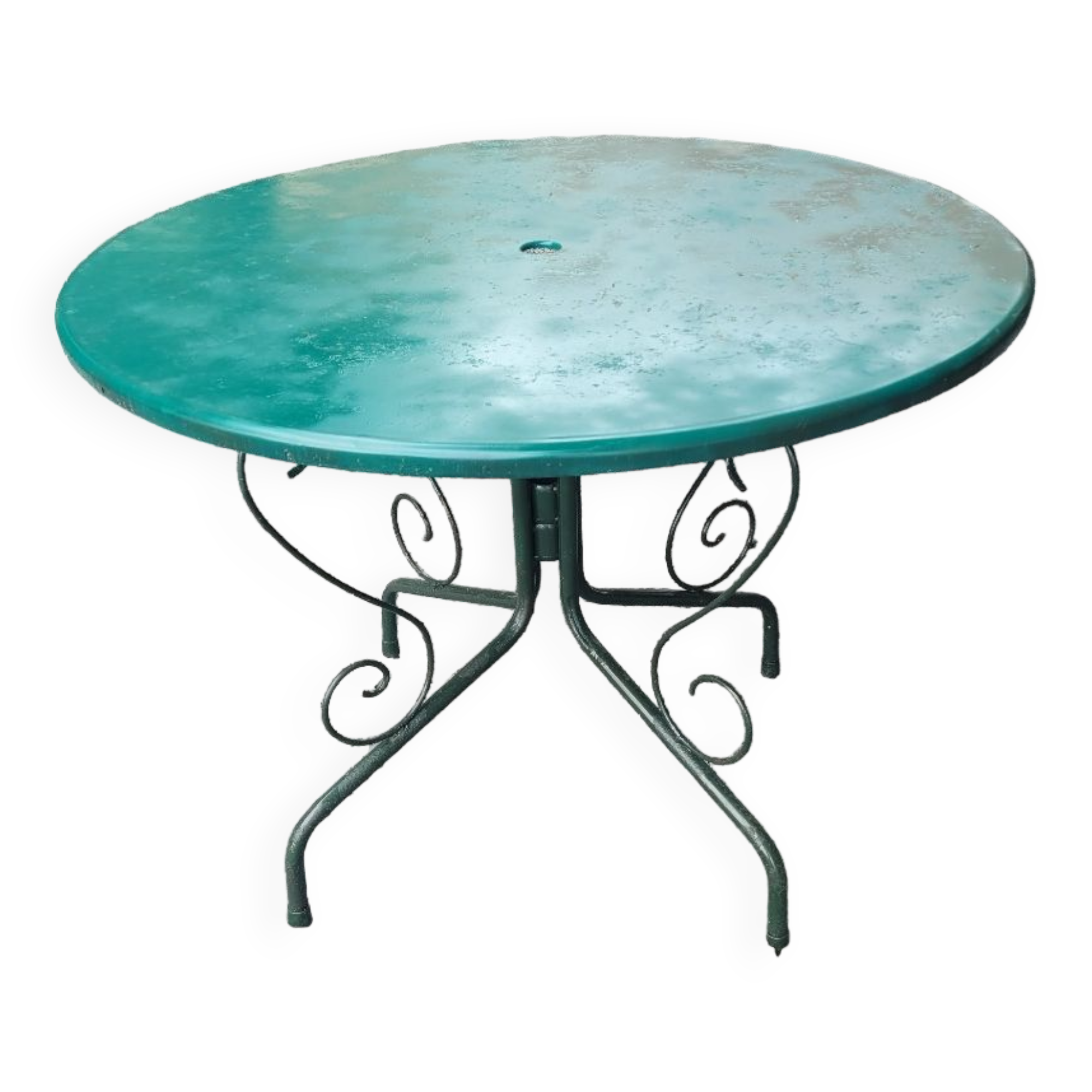 Wrought iron garden table