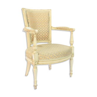 Convertible armchair in white lacquered wood