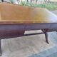 English desk and lyre chair, leather, extensions.
