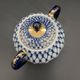 Lomonosov porcelain sugar bowl LFZ – Cobalt net pattern – Russia,