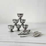 6 stainless steel egg cups