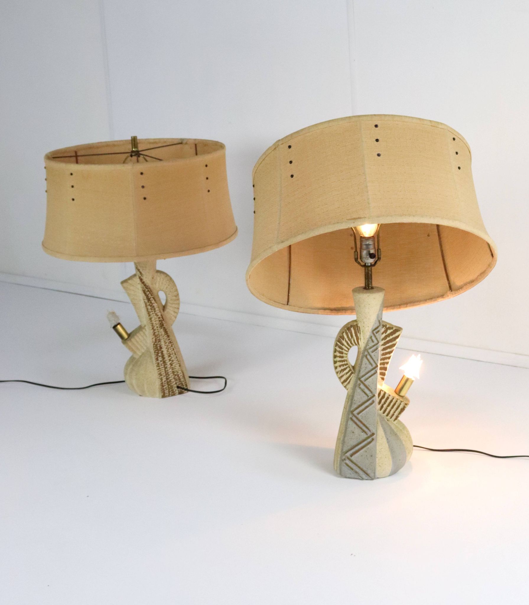 Set van 2 Amerikaanse vintage  tafellampen