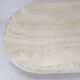 Table basse ovale italienne en travertin, 1984