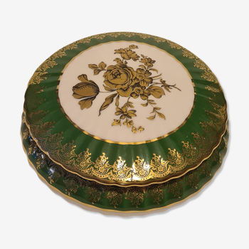 Porcelain art box p.p. limoges floral decoration