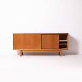 Unique mid century ULUV oak sideboard, Czechoslovakia, 1960s