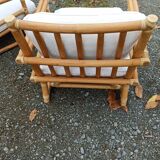 Pair of Lyda Levi armchairs for Mc Guire bamboo Italy Milan