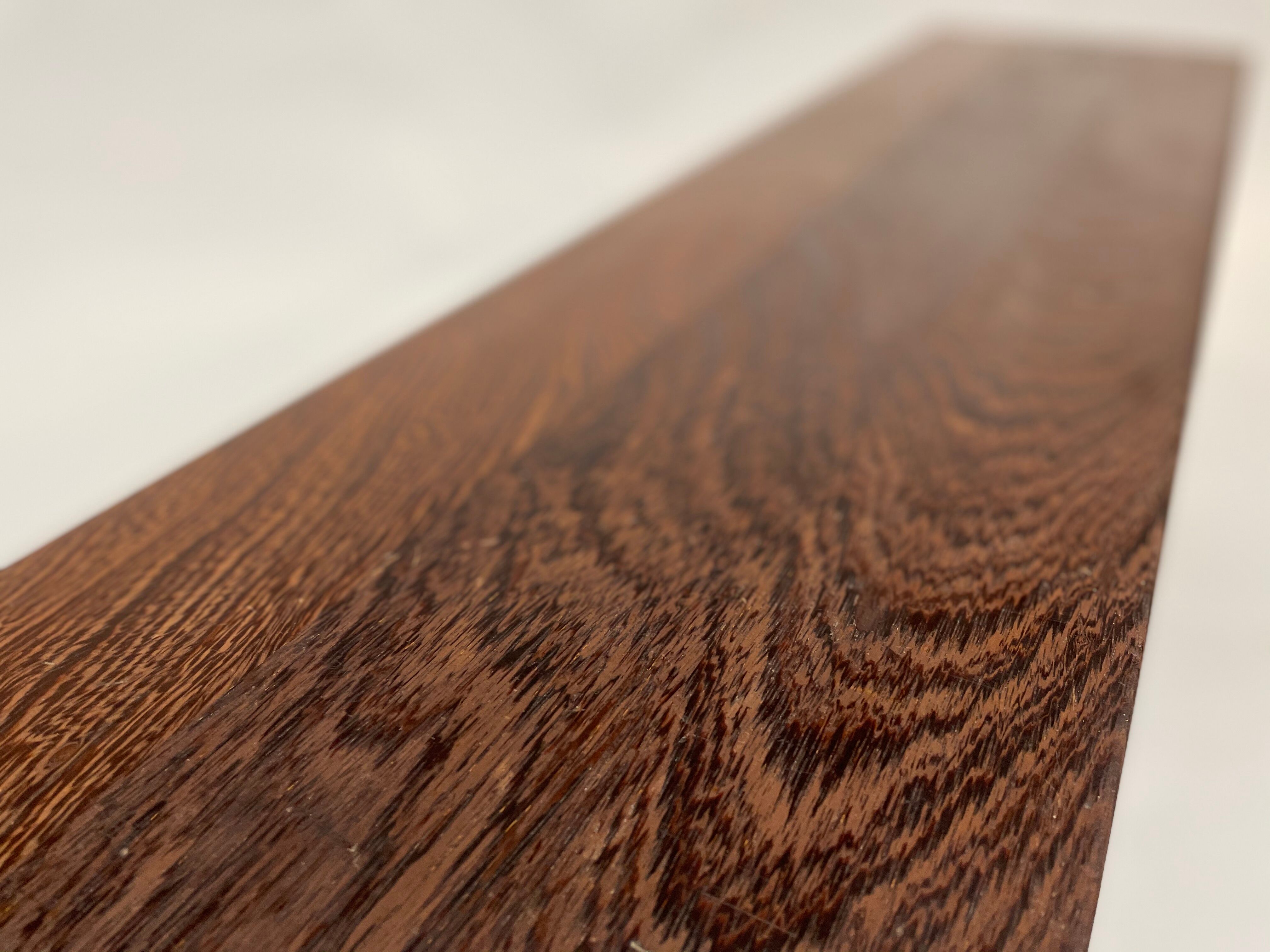 Minimalist vintage sofa design in wengé wood small solid bench