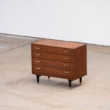 Vintage teak and brass dresser 1960