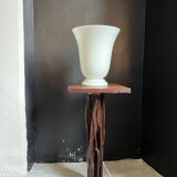 White opaline art deco lamp