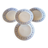 4 U&C Sarreguemines Syra model dinner plates, early 20th century
