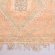 Grand tapis marocain vintage 188 x 387 cm - Tapis berbère couleur pêche - Tapis fait main