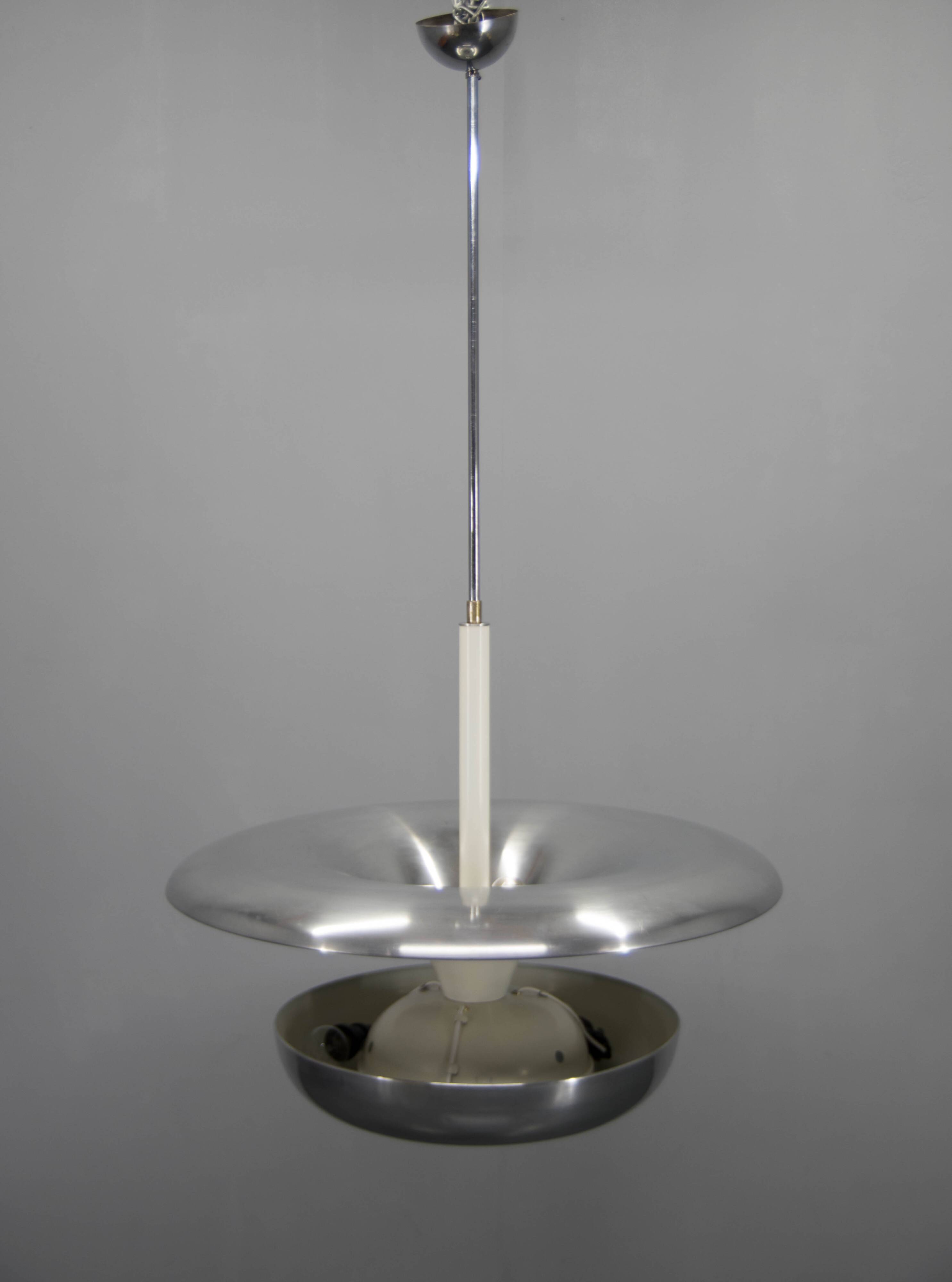 Large Bauhaus Chandelier by IAS, 1920s, Restored